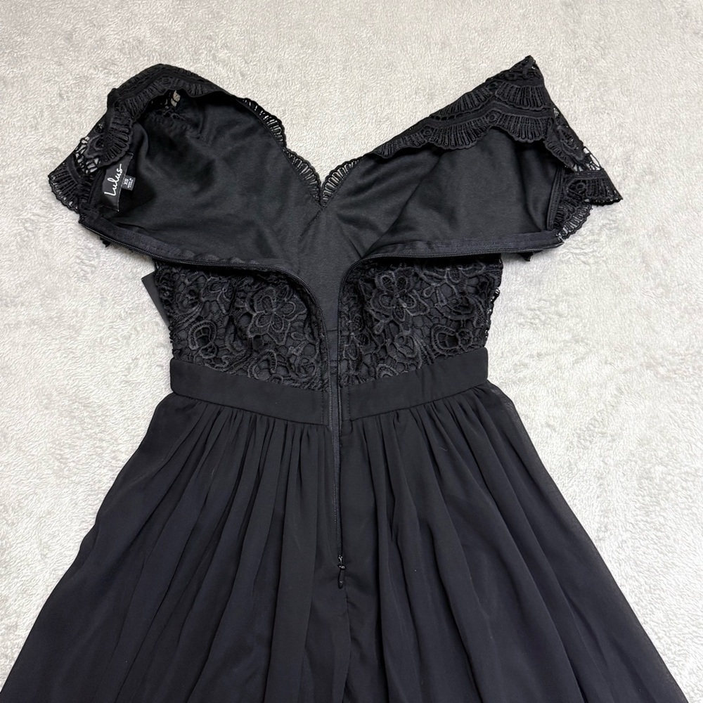 NWT Lulus Black Lace Skater Dress Size XS – Cocktail, Prom, Evening - Picture 11 of 16